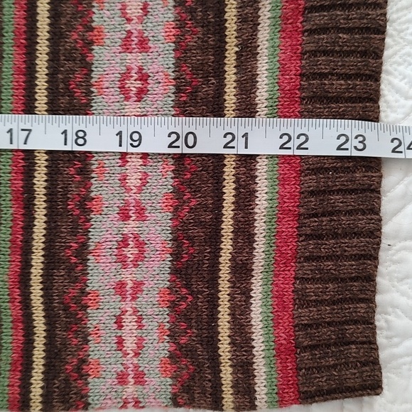 Tiara International Vintage Zipper Front Fair Isle Cardigan Sweater /Size Small - Picture 9 of 10